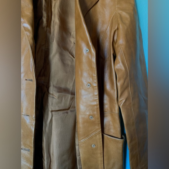 MK Maska Vintage Italian Leather Coat - Picture 9 of 11